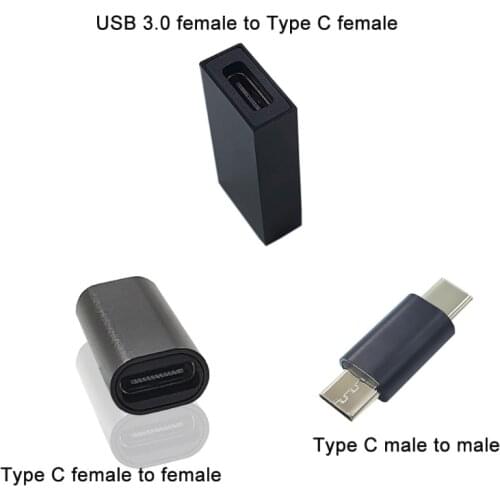 Type C Female to Female, USB C Male to Male, USB 3.0 to Type C Female Converter Adapter for Mobile Phone Tablet Computer