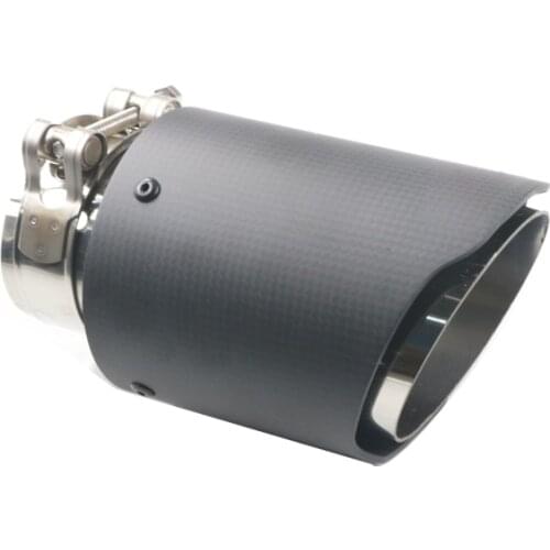 IN 2.54 inch OD 3.5 inch Universal Various Sizes Carbon Fiber Straight Matte Car Exhaust Muffler Tip Without A Logo
