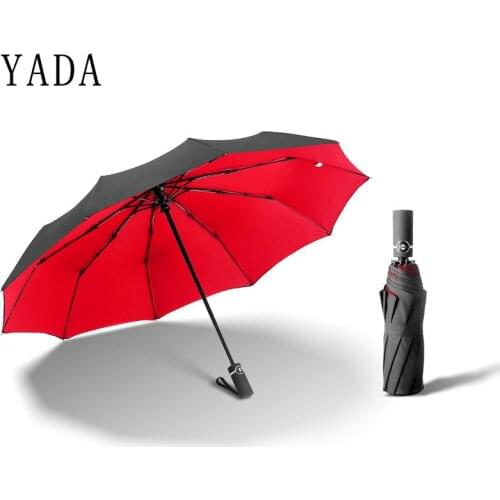 YADA New 10K Solid Luxury Windproof Automatic Double Deck Umbrella For Women Men UV Auto Folding Sun Rainy Umbrella Female YD065