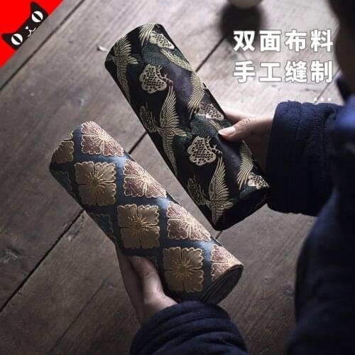 Diamond Pattern Cloud Head Jacquard Tea Mat Hand-Woven Chinese Brocade Diamond Pattern Tea Mat Fabrics Tablecloth Meal Coaster