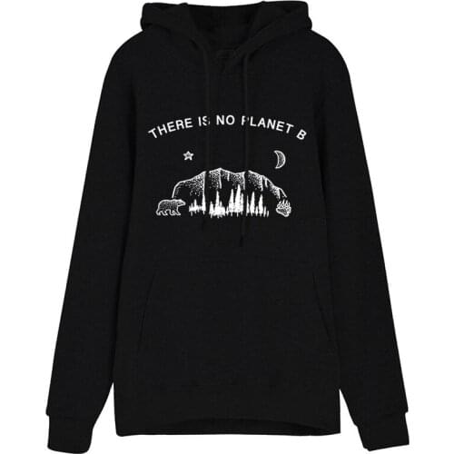 Kwawaii There Is No Planet B Women Sweatshirts Fall Long Sleeve Tops Graphic Pullover Fashion Cotton Lady Hoodies Drop Shipping