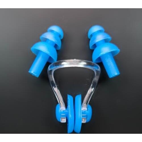 1 Set Waterproof Soft Silicone Swimming Set Nose Clip Ear Plug Earplug Protection