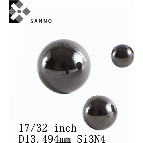 10pcs/pack 17/32 inch D13.494mm Si3N4 Silicon Nitride ceramic bearing balls mirror grinding ball high temperature round beads