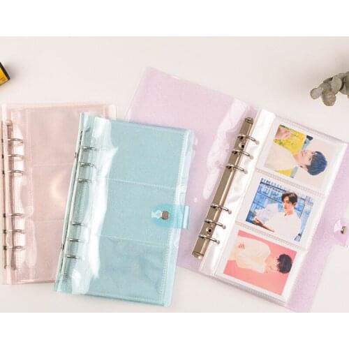 150 Pockets 25 Sheets PVC Portable Card Album Jelly Color Album For Board Games 6.5*8.9CM Cards Sleeve Holder