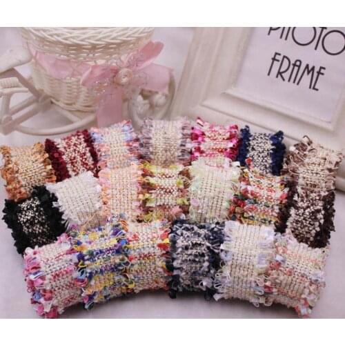 20Yard 2-3cm Colour Knitted Lace Fabric Trim Ribbon For Apparel Sewing Clothes Bridal wedding Doll Cap Hail Bow