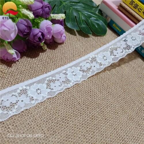 3CM S1355 White Stretch Lace DIY Craft Fabric Suitable For Clothing Underwear Shorts Clothing Decorative Lace