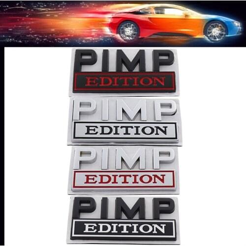 3D Premium PIMP Edition car Engine Hood Fender trunk Decal Emblem Badge Sticker for Compass Patriot Renegade Silverado Hummer