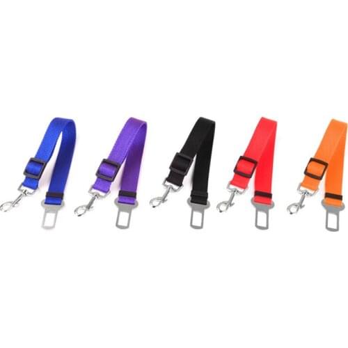 5 Colors Nylon Pet Dog Car Safety Seat Belt Adjustable Dog Vehicle Seatbelt Lead Leash Clip Outdoor Travelling Pets Accessories