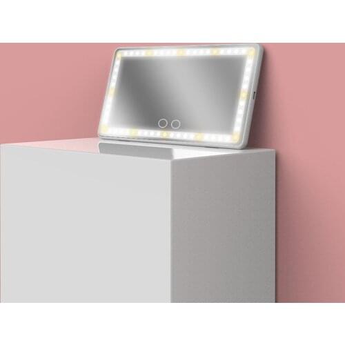 Automobile Makeup Mirror 60LED Lights Sensor USB Power Detachable Car Sun Visor Portable Makeup Cosmetic Mirrors зеркало espejos