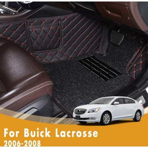 RHD Car Floor Mats For Buick Lacrosse 2008 2007 2006 Double Layer Wire Loop Custom Auto Foot Pads Automobile Decoration Carpets