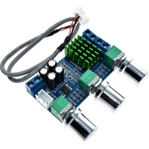 DC 12V 24V 80W x 2 Dual channel Digital Audio TPA3116 D2 Treble Bass Regulating Preset Pre amplifier Board Amplificador