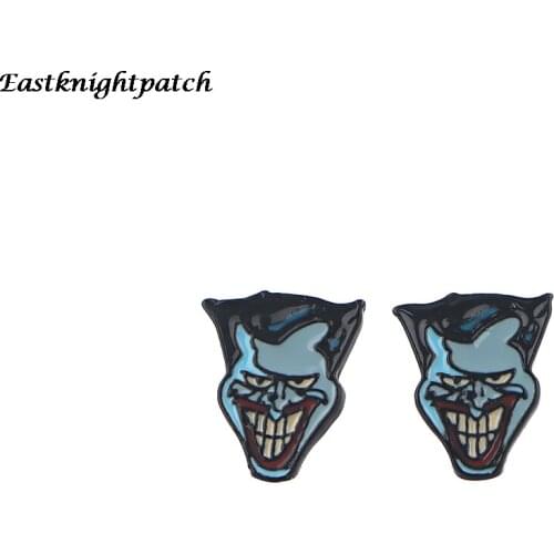 E2426 Cartoon Horror Movie Clown Earring For Women Enamel Stud Earrings Punk Cosplay Fans Gift