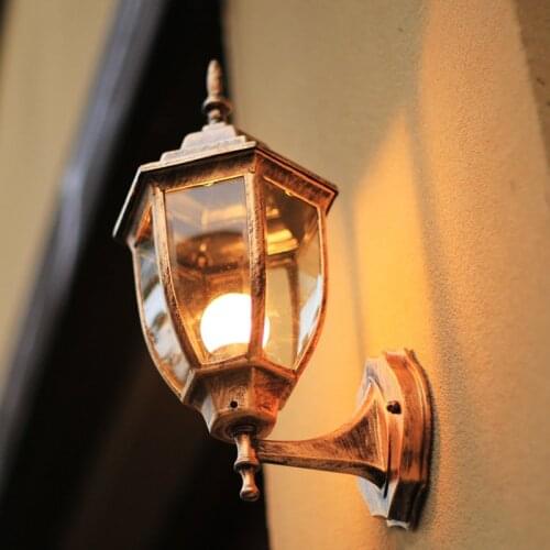 European outdoor aluminum wall lamp E27 led waterproof wall lamp for hotel aisle corridor garden outdoor wall villa street park