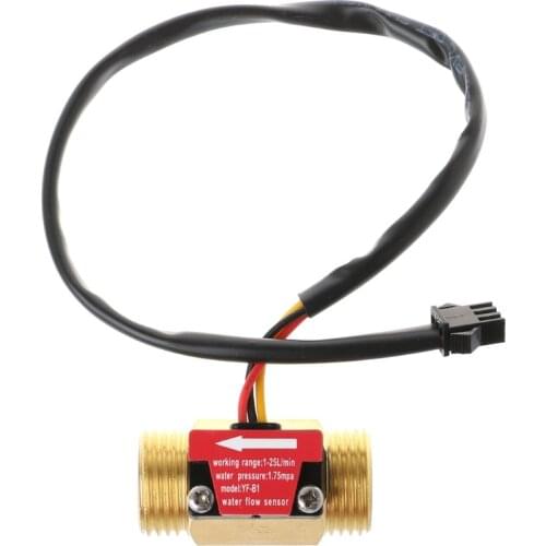 G1/2" Water Flow Hall Sensor Switch Flow Meter 1-25L/min For Industrial Control