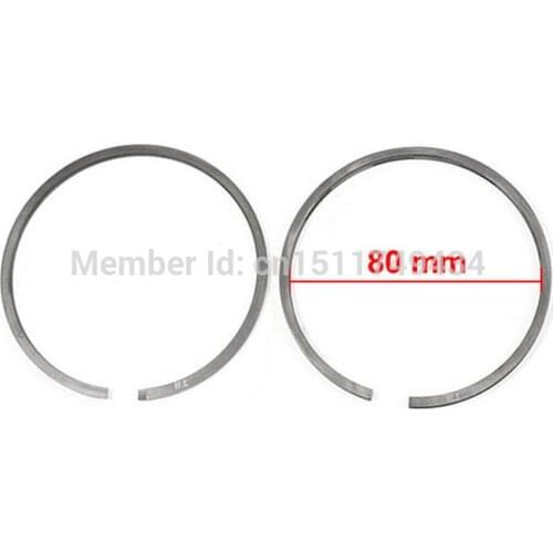 4 Pcs 80mm Diameter Piston Rings Set Replacement for Air Compressor