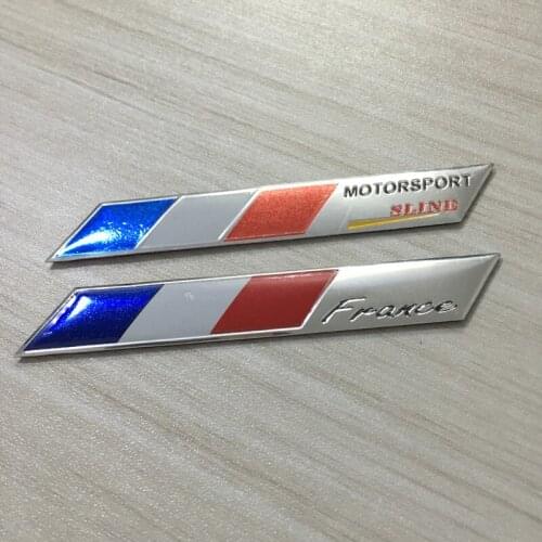 9.8x1.5cm Aluminum Alloy FRANCE French National Flags Car Body Stickers Automobiles Motorcycles Exterior Decorating Accessories