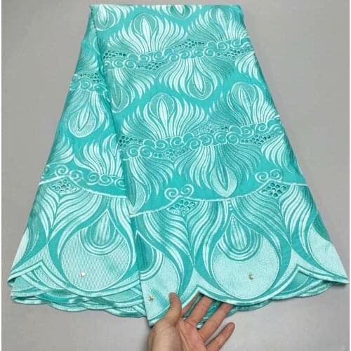 2021Latest High Quality African Nigerian Tulle Lace Fabric Swiss Cotton Embroidery Guipure Dress Wedding Damask Party 5yards