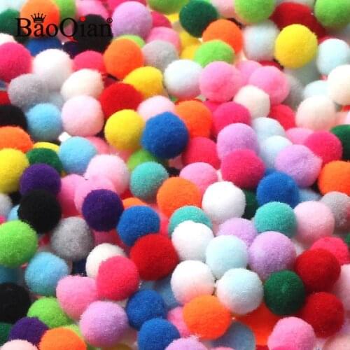 Pompom 8/10/12/15/20mm Soft Pompones Fluffy Plush Crafts DIY Pom Poms Ball Furball Wedding Decoration Home Decor Sewing Supplies