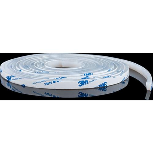 Self-adhesive Solid Silicone Rubber Seal Strip Flat Buffer Cushion Heat Resist Gasket 5/6/8/10/12/15/16/18/20/25/30 Translucent