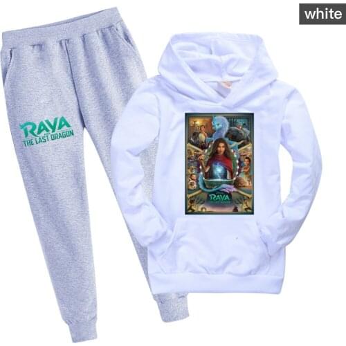 2021 Raya and The Last Dargon Girls Boys Tracksuit Autumn Hoodies + Pants Sets Kids Autumn Clothes Long Sleeve Pullovers Outfits