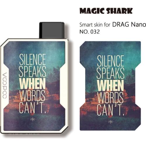 Fashion English Words China 1pc/lot Pod Case Sticker Skin Film for Voopoo Drag Nano Vape