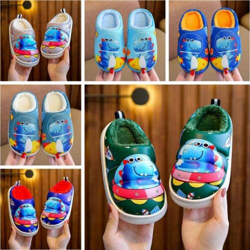 Children Slippers Boys Indoor Baby Kids Home Shoes For Girls Winter Slippers Men Woman Autumn Warm Bedroom Plush House Slippers