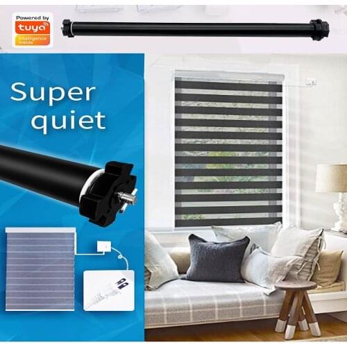 Tuya App WiFi Roller Blind Motor 25mm Tubular Curtains with Smart Life Tube Motorized Electric Shade Motor Built in RF Reciever