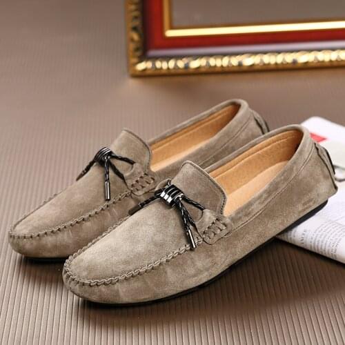Men 2021 Fashion Boat Shoes Loafers Shoes Man Comfy Cow Suede Leather Flats Summer Classic High Quality Men Casual Shoes