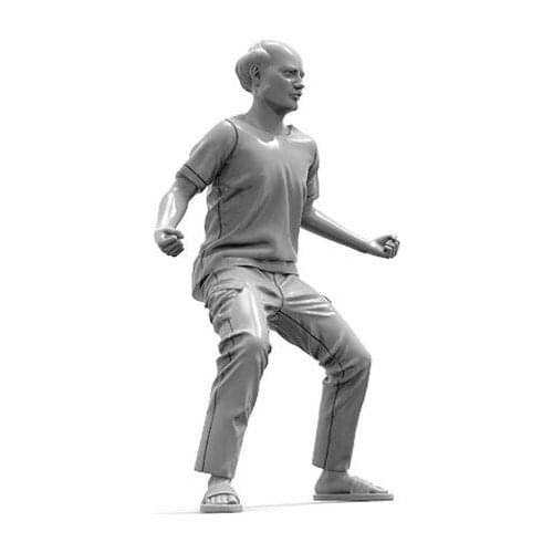 Unassambled 1/35 modern man stand and play Resin figure miniature model kits Unpainted