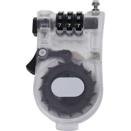 BMX Bike Bicycle Cycle Cable Combination Lock Helmet Luggage Safety White