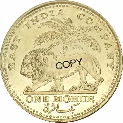 East India William IIII King gold coin 1835 One Mohur Brass Metal Copy Coin Commemorative COINS