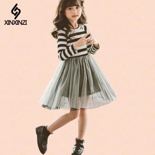 Girls' pure cotton gauze dress 2020 autumn new childrens Korean princess dress little girl western style dress XXZ062