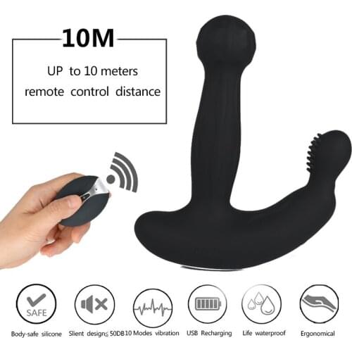 10 Mode Vibration Dual Motor Vibrators USB Charging Prostate Massager Clitoris Stimulation G-Spot Anal Vibrator Sex Toys for Men