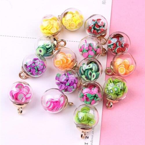 10pcsDIY16mm color star crystal diamond glass ball fruit slice diy jewelry handmade accessories