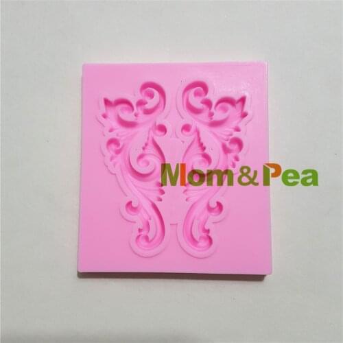 Mom&Pea 1316 Free Shipping Floral Deco Silicone Mold Cake Decoration Fondant Cake 3D Mold Food Grade