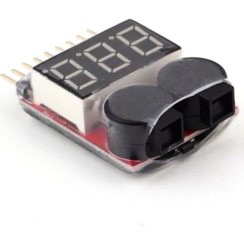 2 Pcs/1 Pcs Hot Verkoop 1-8S Led Low Voltage Buzzer Alarm Lipo Voltage Indicator Checker tester Groothandel Dropship