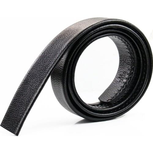 33mm Automatic Buckle Belt No Buckle Brand Belts Men High Quality Split Leather Male Genuine Strap Homemade Man Jeans Accessory