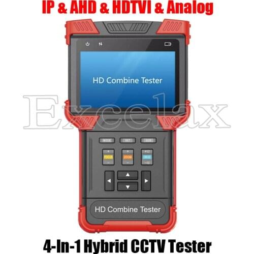 4-In-1 1080P AHD TVI 5MP IP CVBS Analog 4-In LCD ONVIF PoE TDR PSE 12V 2A Out CCTV Camera Video Tester Hybrid HD Combine Monitor