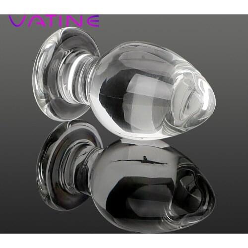 VATINE Glass Anal Plug Butt Stimulation Prostate Massager Erotic Sex Toys for Women Sex Products Masturbation