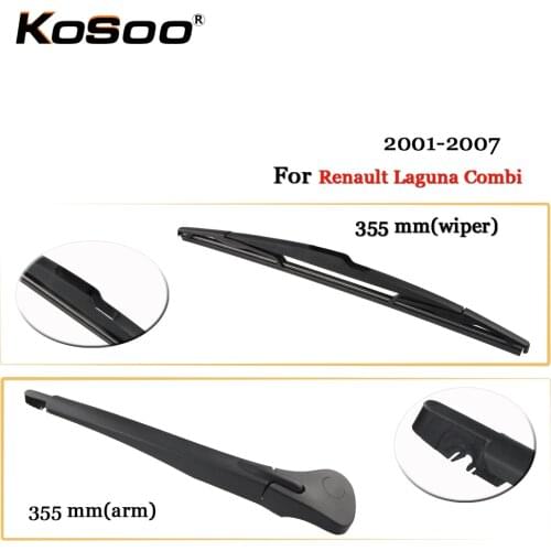KOSOO Auto Rear Wiper Blade For Renault Laguna Combi,355mm 2001-2007,Rear Window Windshield Wiper Blades Arm,Car Accessories