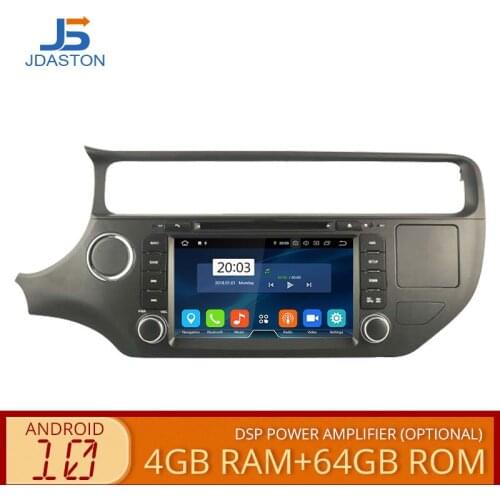 JDASTON 2 DIN Android 10.0 Car DVD Player For KIA RIO K3 2012 2013 2014 Octa Cores 4G+64G Car Radio Multimedia GPS Audio Stereo