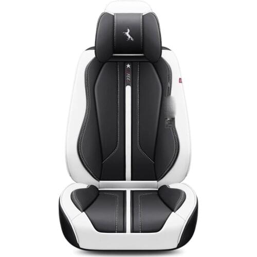 For Citroen C3-XR C4 C4L C5 C6 C-Elysee 3D Full Surround Design Sports Cushion Wear-Resistant Leather Car Seat Cover For 5 Seats