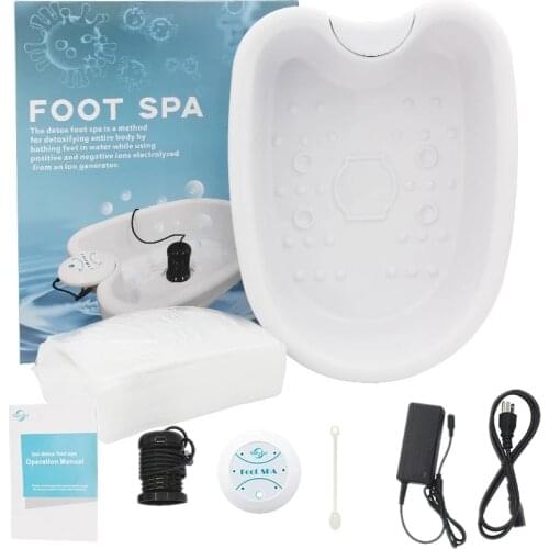 Detox Ionic Footbath Spa Machines Cleanse Vibrating Electric Mini Foot Massager Device Whirlpool Care Arrays Aqua Relax Therapy
