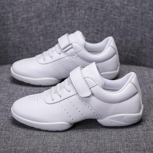 Childrens aerobics shoes leather upper two section bottom body shaping shoes