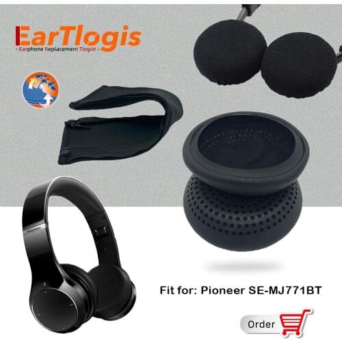 EarTlogis Replacement Parts for Pioneer SE-MJ771BT SE MJ 771BT Bluetooth EarPads Bumper Earmuff Cover Cushion Cups pillow Hea