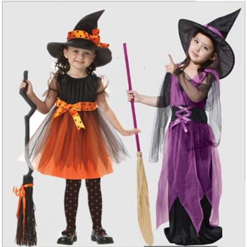 Demon Halloween Party Cosplay Costume Children Novelty Black Female Cute Carnival Stage Performance Costumes Medieval Queen