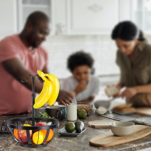 203F Kitchen Iron Art Drain Rack Storage Holder, Smooth Countertop Basket Bowl for fruit Vegetables Organizing