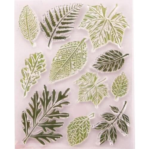 Hot selling Clear Stamp Green leaf silicone seal flowers Stamp for DIY scrapbooking Photo album card Crafts Decoration Supplies