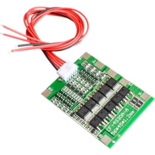 4S 30A 14.8V Li-ion Lithium 18650 Battery BMS Packs PCB Protection Board Balance Integrated Circuits 45x56mm Electronic Board