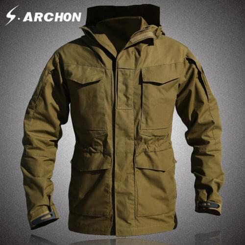 S.archon M65 Army Clothes Tactical Windbreaker Men Winter Autumn Jacket Waterproof Wearproof, Windproof, hiking jackets